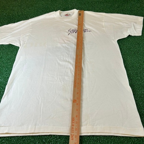 Vintage Budweiser Graphic Print Crew Neck T-Shirt White Men Extra Large Usa Made - Picture 10 of 11